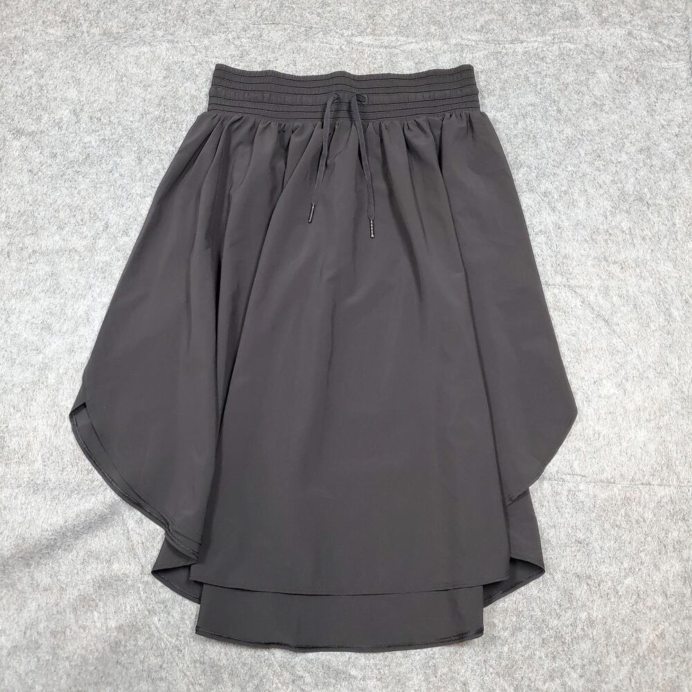 Lululemon Skirt Womens 6 Everyday Midi Lightweight Flowy Black Athleisure